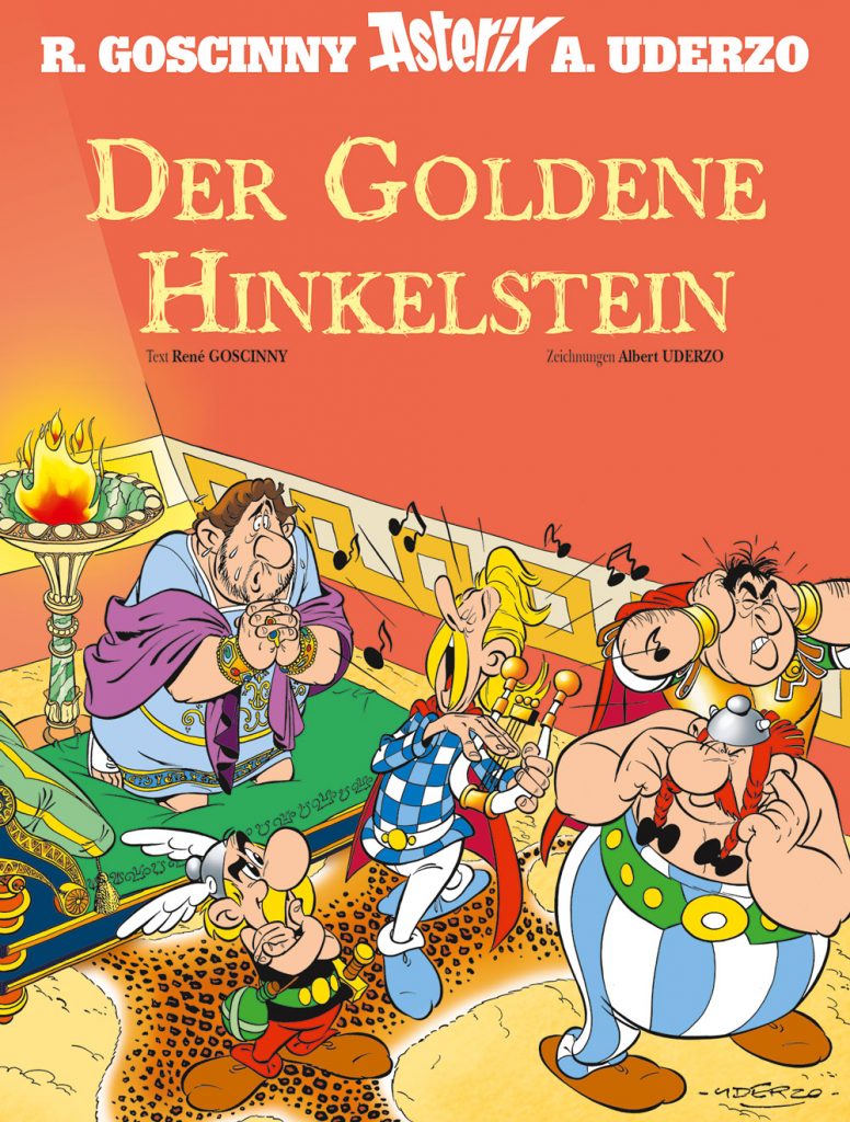 Cover zum illustrierten Album "Der Goldene Hinkelstein" (RGB), Asterix® - Obelix® - Idefix ® / © 2020 Les Éditions Albert René / Goscinny - Uderzo